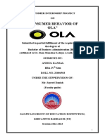 Consumer Behavior of Ola