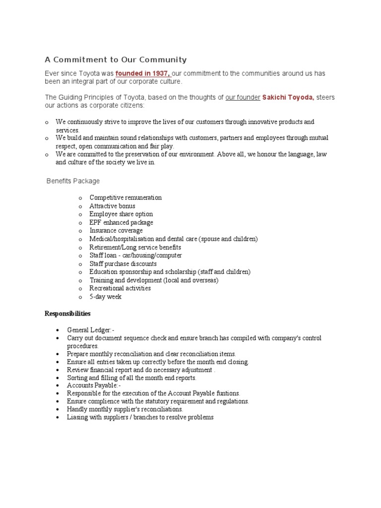 A Commitment to Our Community Corporate Social Responsibility