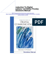Introduction To Digital Communications 1st Edition Pursley Solutions Manual