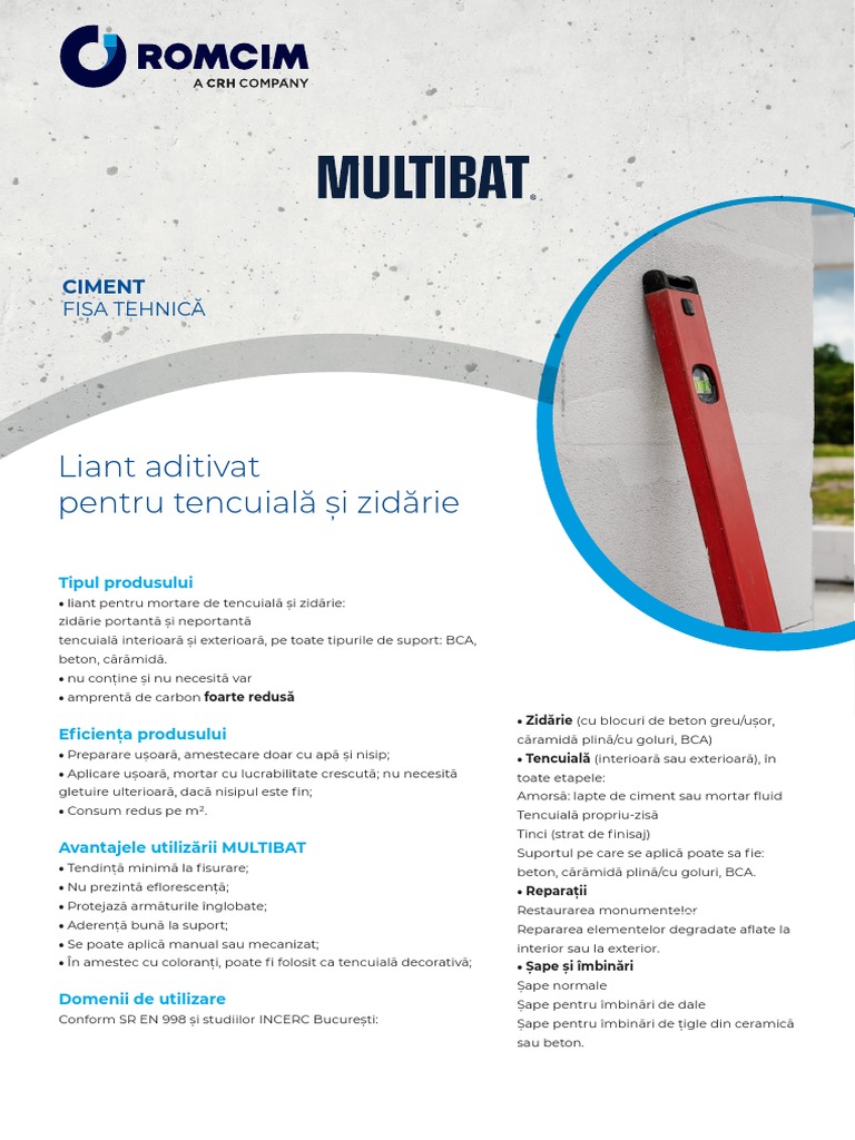 Fisa Tehnica MULTIBAT 2023 1 | PDF