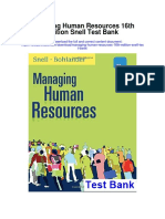 Managing Human Resources 16th Edition Snell Test Bank
