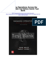 Managing Operations Across The Supply Chain 3rd Edition Swink Test Bank