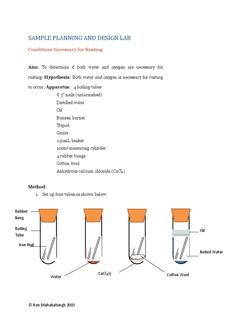 Sample Planning and Design Lab | PDF | Experiment | Water