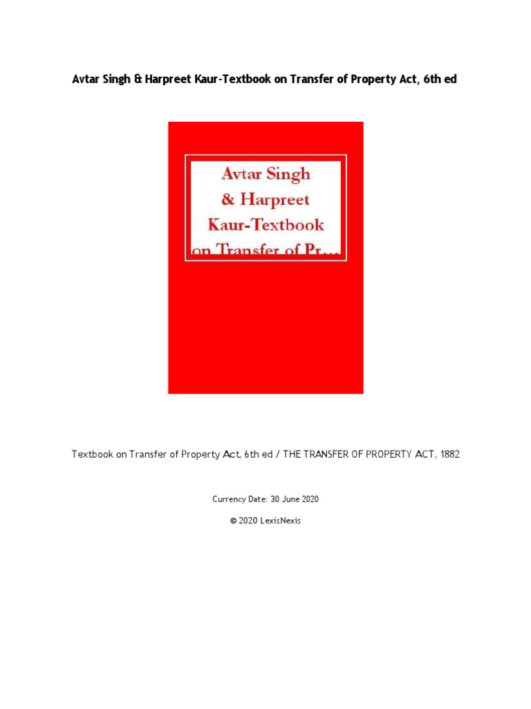 textbook-on-transfer-of-property-act-6nbsped-2-pdf-mortgage-law