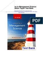 Introduction To Management Science 12th Edition Taylor Test Bank