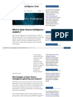 Open Source Intelligence Tools (OSINT)