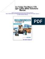 Economics Today The Macro 17th Edition Roger Leroy Miller Solutions Manual