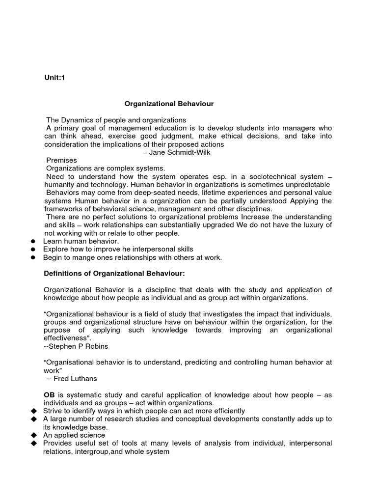 Understanding Organizational Behavior | PDF | Organizational Behavior ...