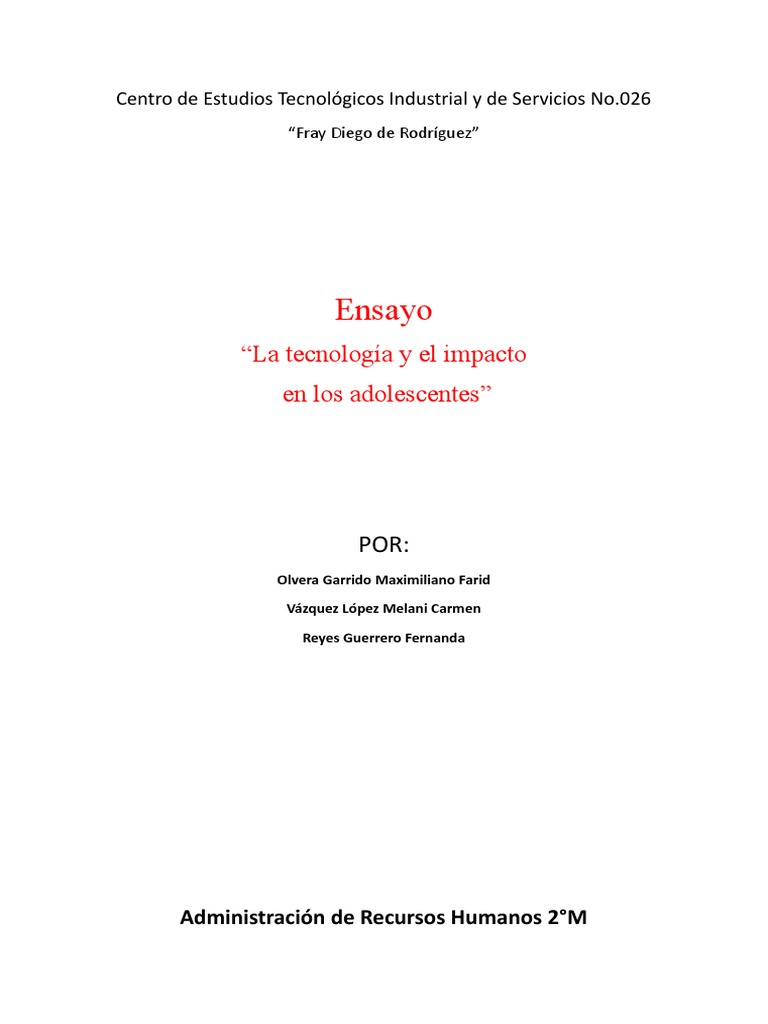 Impacto de la Tecnología en Adolescentes | PDF | Adolescencia | Soledad