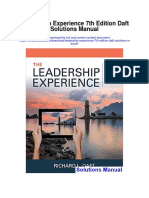 Leadership Experience 7th Edition Daft Solutions Manual