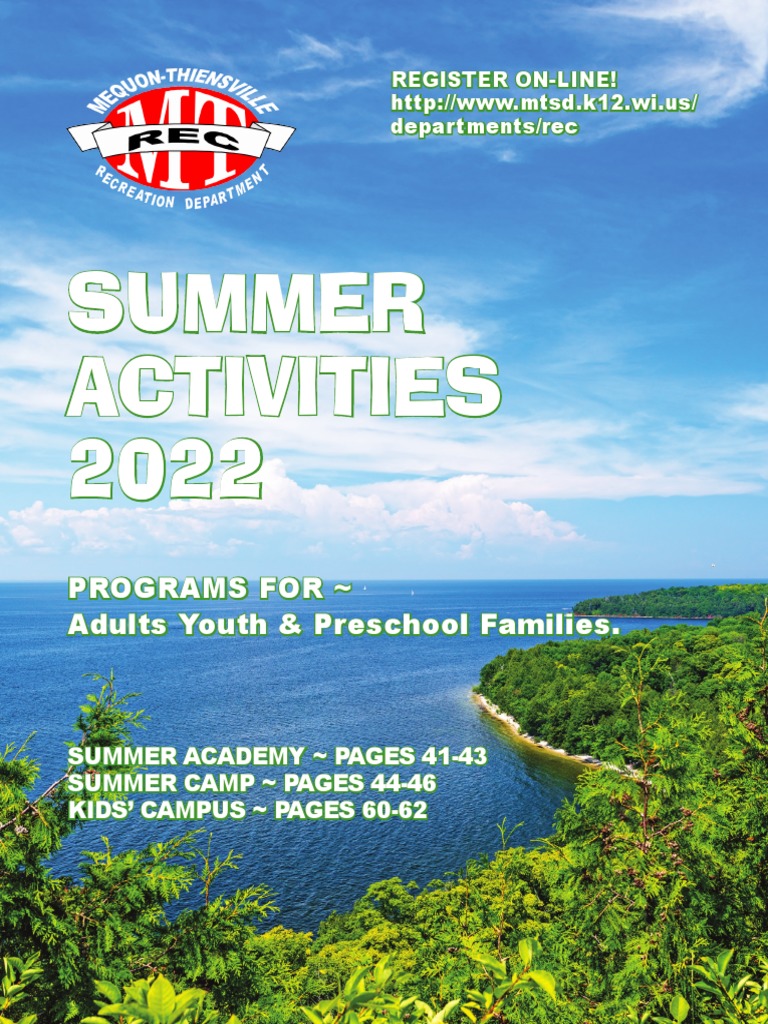 MequonThiensville Recreation Department Summer Activities 2022 Pages 1