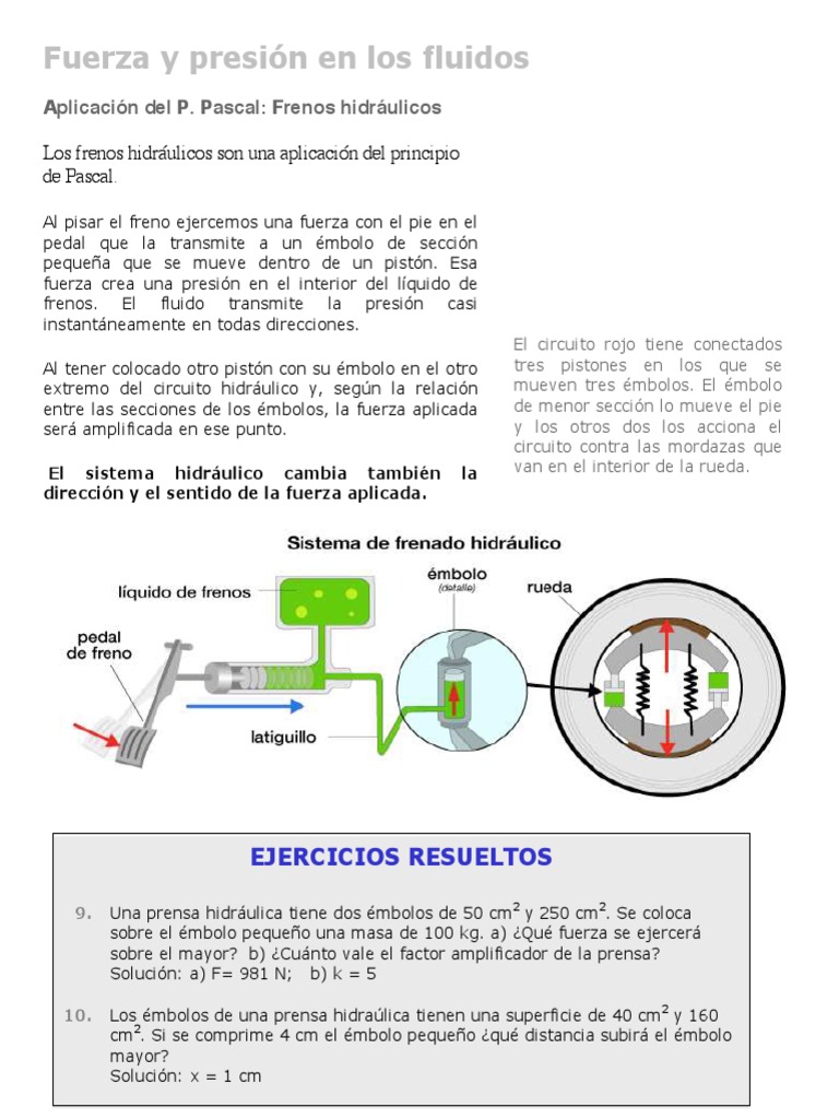 Aplicaciones del Principio de Pascal | PDF | Presión | Bomba