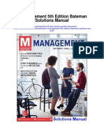 M Management 5th Edition Bateman Solutions Manual