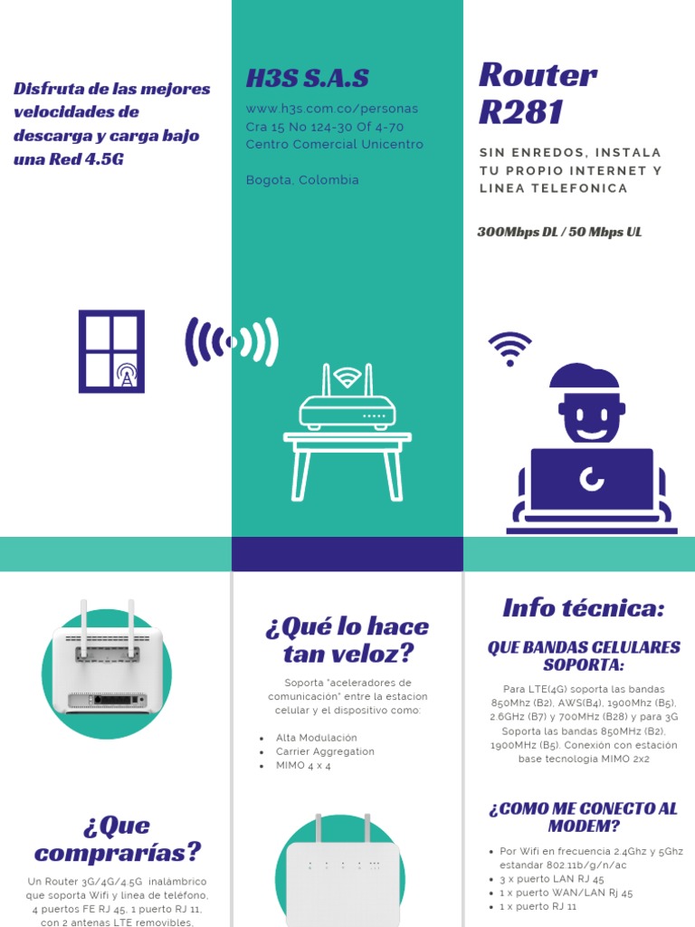 Router R281: Velocidades 4.5G y Conexión | PDF | Lte ...