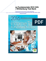 Income Tax Fundamentals 2016 34th Edition Whittenburg Test Bank