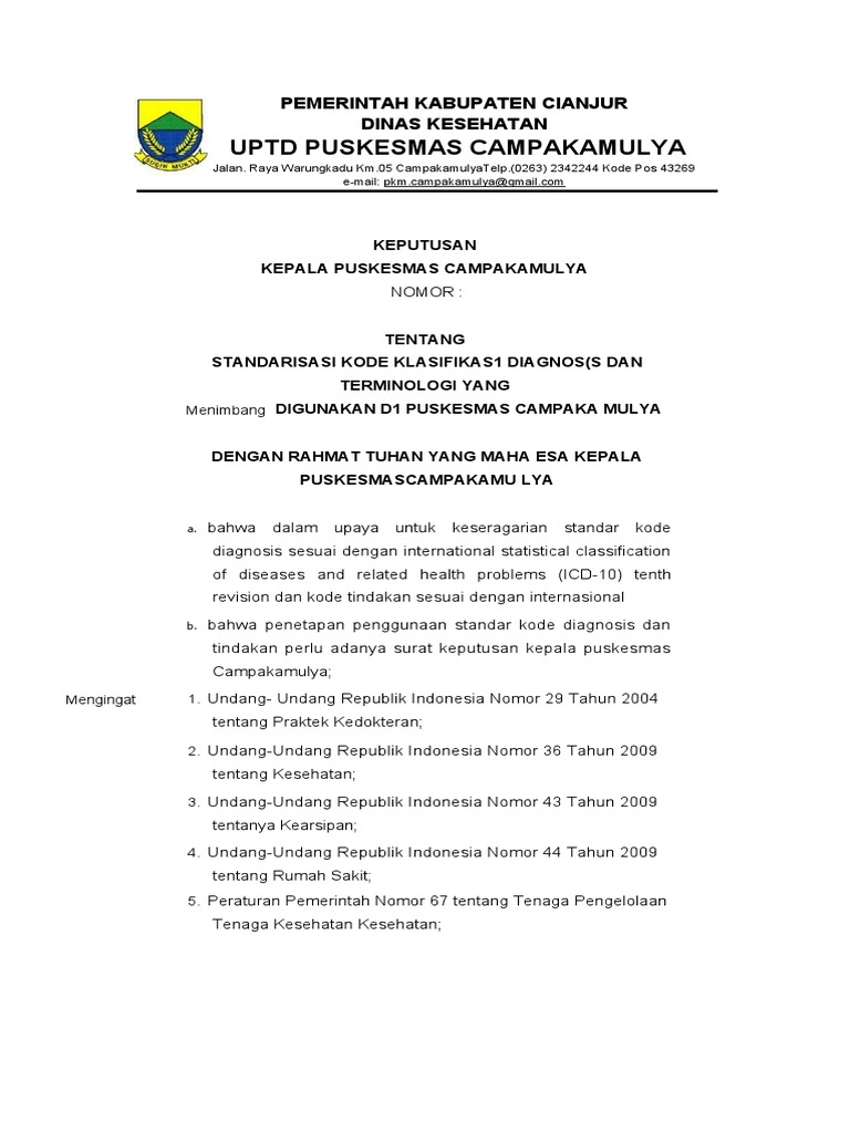 Standar Kode Klasifikasi RM | PDF