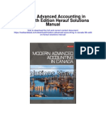 Modern Advanced Accounting in Canada 9th Edition Herauf Solutions Manual