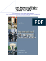 International Management Culture Strategy and Behavior 8th Edition Luthans Test Bank