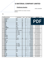 Mick Building Material Company Limited: Proforma Invoice