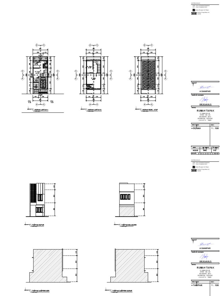 Contoh Rencana PBG Rumah Tinggal | PDF