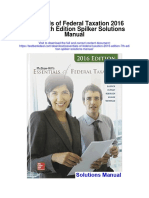 Essentials of Federal Taxation 2016 Edition 7th Edition Spilker Solutions Manual