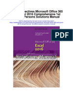 New Perspectives Microsoft Office 365 and Excel 2016 Comprehensive 1st Edition Parsons Solutions Manual