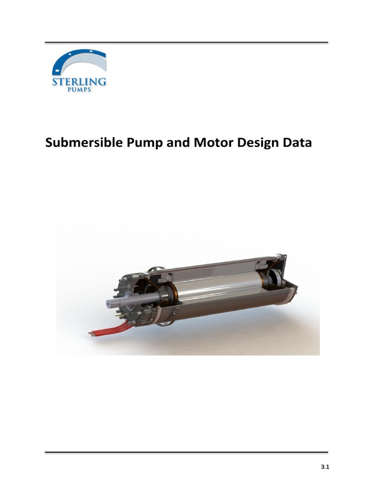 Submersible Pump and Motor Specifications | PDF | Electric Motor ...