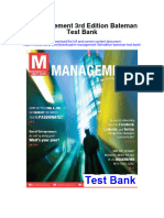 M Management 3rd Edition Bateman Test Bank