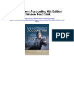 Management Accounting 6th Edition Atkinson Test Bank