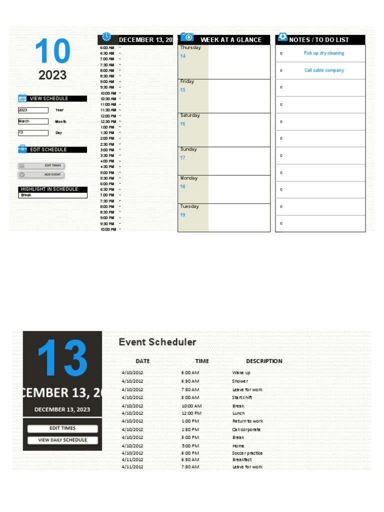 Daily Planner Template 24 | PDF