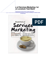 Essentials of Services Marketing 1st Edition Lovelock Test Bank