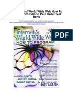Internet and World Wide Web How To Program 5th Edition Paul Deitel Test Bank
