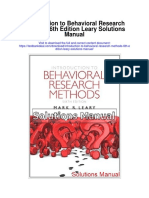 Introduction To Behavioral Research Methods 6th Edition Leary Solutions Manual