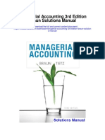 Managerial Accounting 3rd Edition Braun Solutions Manual