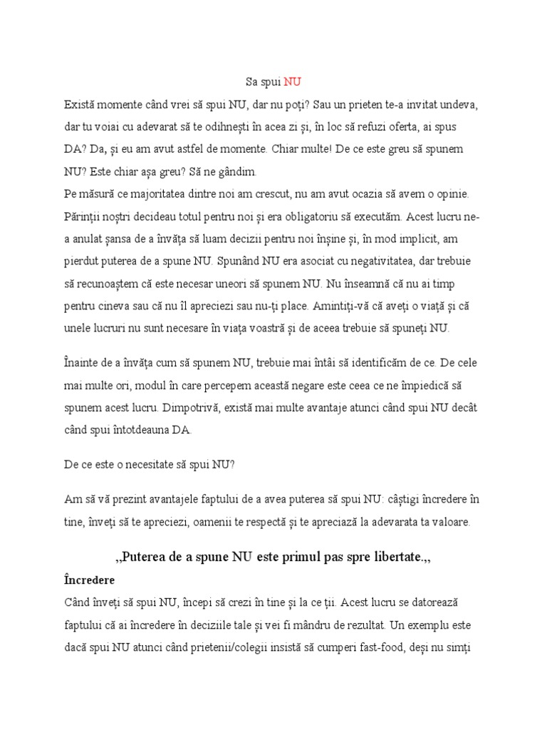Sa Spui NU | PDF