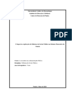 Impacto e Aplicacao Da Reforma Do Sector Publico No Sistema Financeiro Do Estado