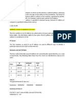 IP Addresses & Classes