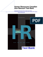 Managing Human Resources Canadian 8th Edition Belcourt Test Bank