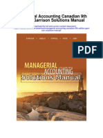 Managerial Accounting Canadian 9th Edition Garrison Solutions Manual