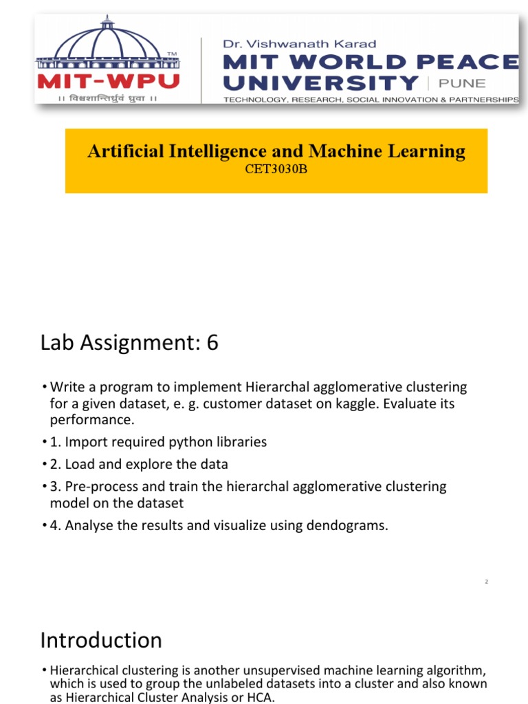 Aiml Unit 3 4 PDF Cluster Analysis Hierarchy