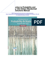 Introduction To Probability and Statistics 15th Edition Mendenhall Solutions Manual