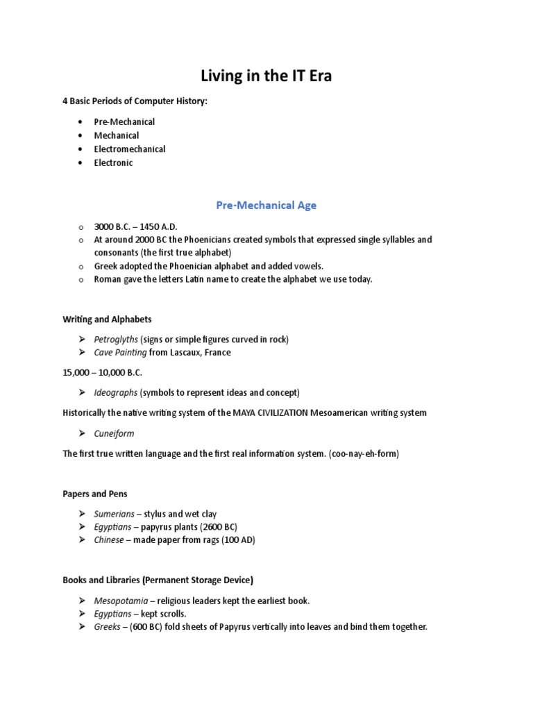 Chapter 1 - Living in The IT Era | PDF | Alphabet | Books
