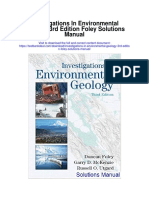 Investigations in Environmental Geology 3rd Edition Foley Solutions Manual