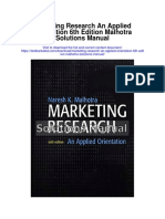 Marketing Research An Applied Orientation 6th Edition Malhotra Solutions Manual