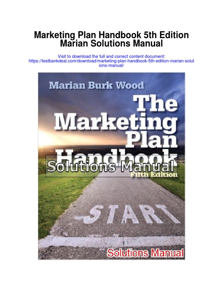 Marketing Plan Handbook 5th Edition Marian Solutions Manual PDF