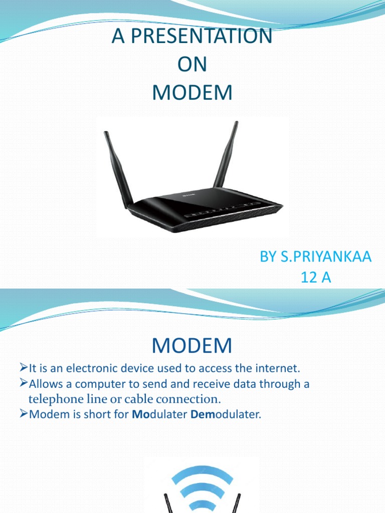 presentation on topic modem