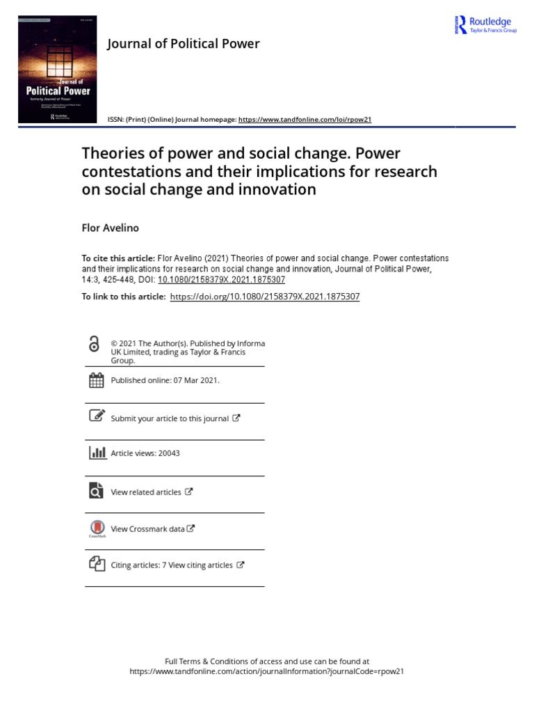 Power and Social Change | Download Free PDF | Power (Social And ...