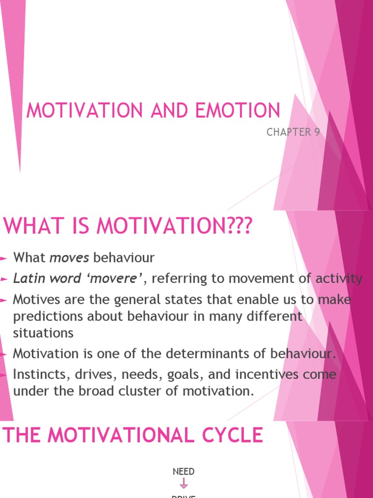 Motivation and Emotion | PDF | Emotions | Motivational