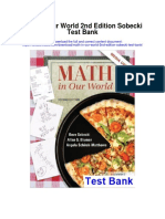 Math in Our World 2nd Edition Sobecki Test Bank