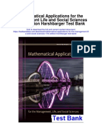 Mathematical Applications For The Management Life and Social Sciences 11th Edition Harshbarger Test Bank